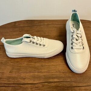 Tommy Bahama Women s White Sneakers Bling Shoe Lace Holes Size 6.5